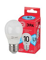 Лампа светодиодная ECO LED P45-10W-840-E27 (диод шар 10Вт нейтр. E27) | Код. Б0032971 | ЭРА
